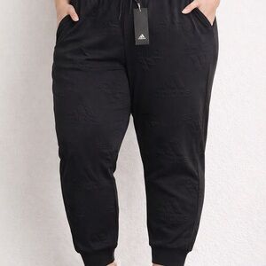 adidas Black Embossed Logo Jogger Pants